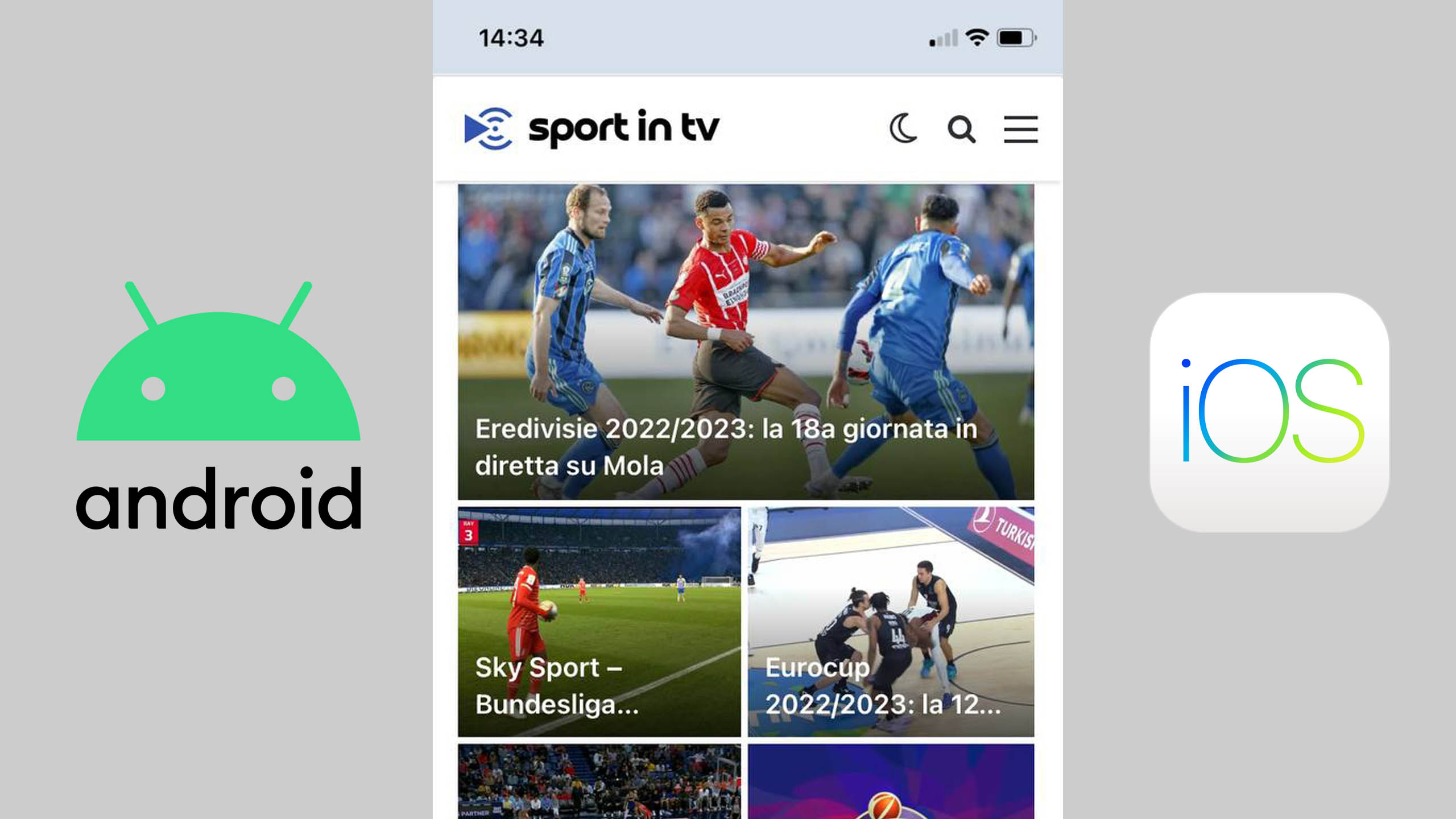 Sport in TV web app