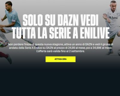 Tutta la Serie con La Liga, la Serie B e i contenuti DAZN in offerta a soli 24,99€ per i primi 5 mesi