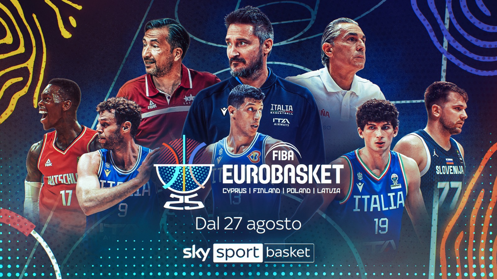 in diretta su sky sport basket e in streaming su now l8217europeo maschile 2025