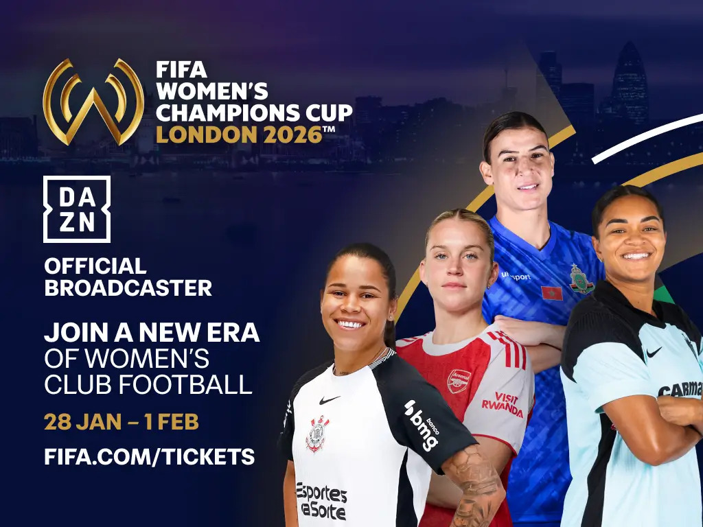 DAZN si aggiudica i diritti di trasmissione della FIFA Women’s Champions Cup 2026