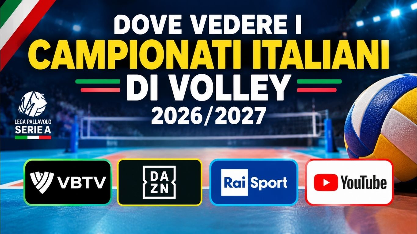 dove vedere in diretta i campionati italiani di volley 2026 2027 tra vbtv dazn rai sport e youtube da Sportintv.eu dove vedere in diretta i campionati italiani di volley 2026 2027 tra vbtv dazn rai sport e youtube